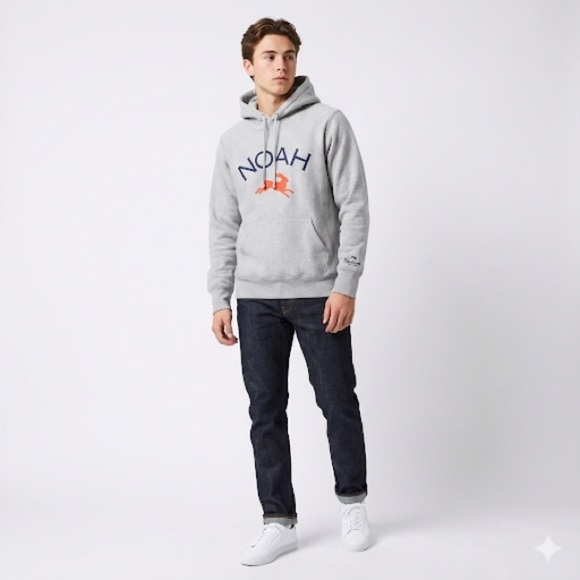 Noah Tracksmith collab Tokyo 2018 hoodie gray M